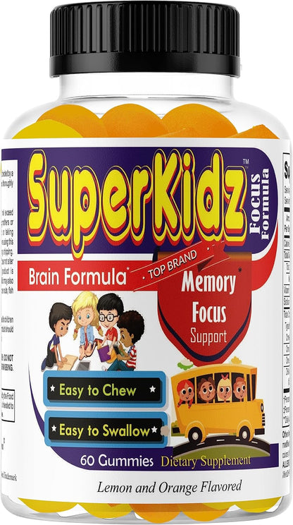 Superkids Kids Focus Gummies with Omega-3 DHA – 60 Gummies