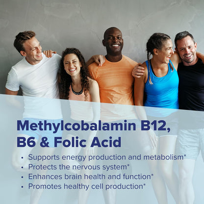 Superior Source No Shot Vitamin B12 Methylcobalamin (5000 mcg) with B6 and Folic Acid - Quick Dissolve Sublingual Tablets, 60 Count
