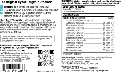 SFI Health Ther-Biotic Complete - 25 Billion CFU Probiotic, 12 Strains, 240 Capsules (2-Pack)