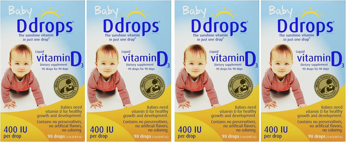 Ddrops Baby 400 IU 90 Drops 0.08 fl oz (4 Pack) - görsel 1