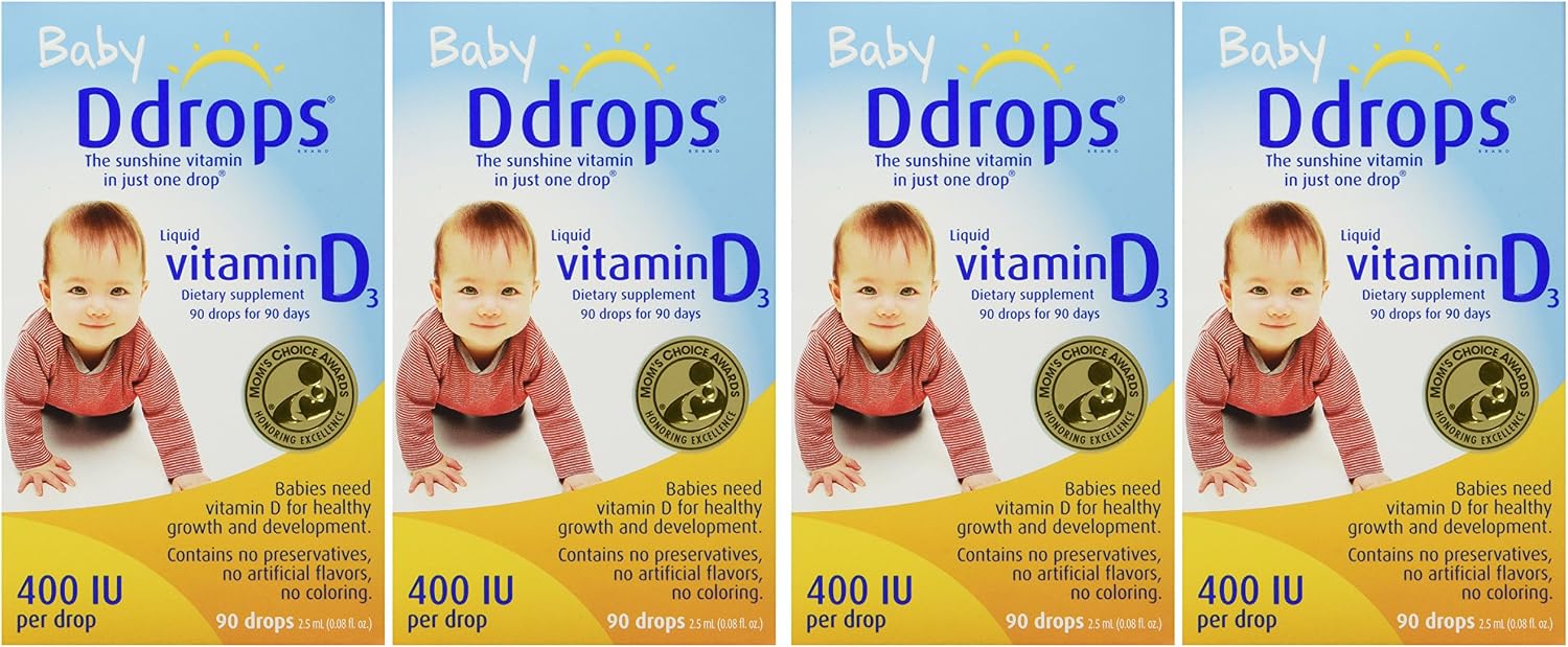 Ddrops Baby 400 IU 90 Drops 0.08 fl oz (4 Pack) - görsel 1