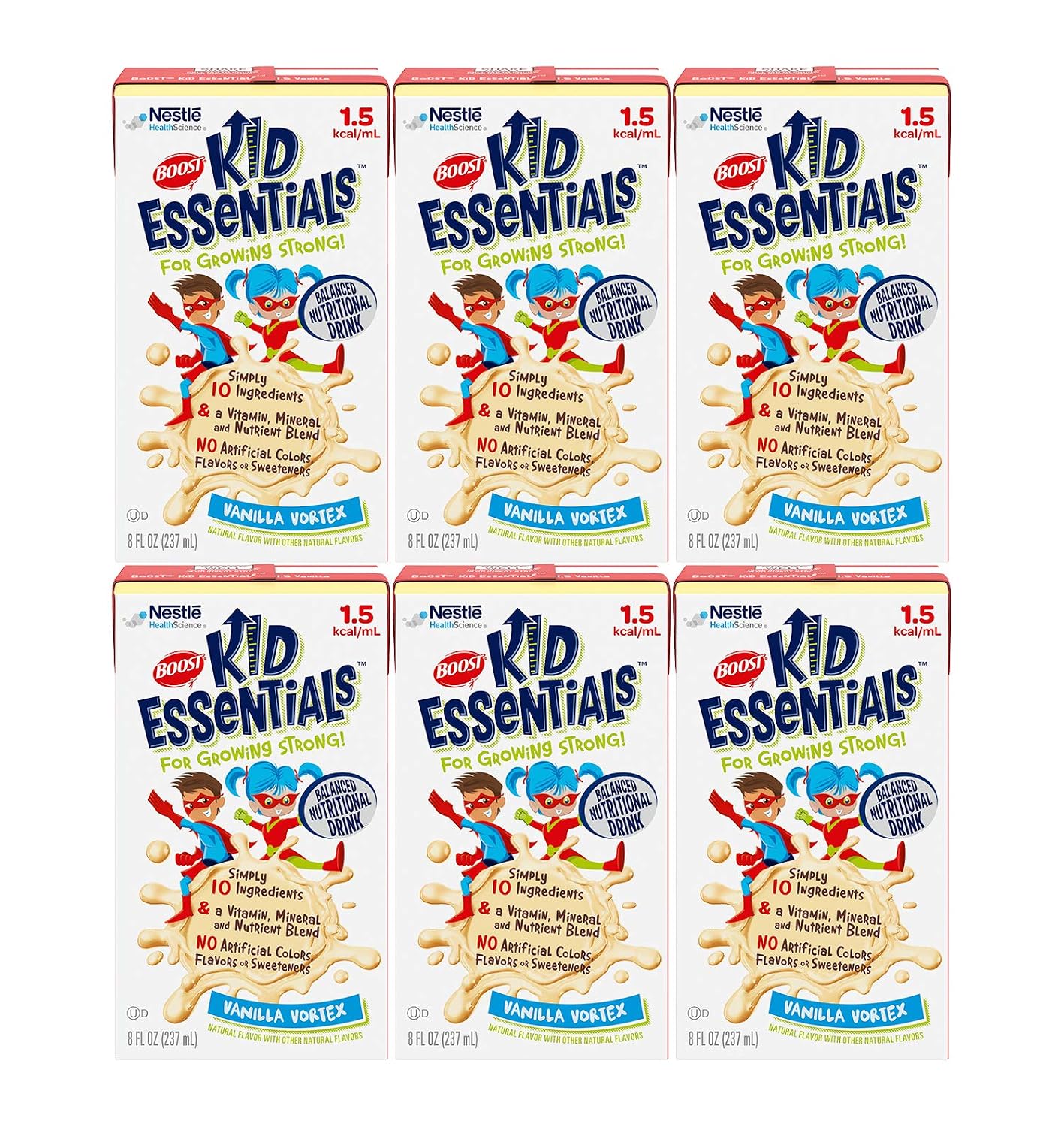 Boost Kid Essentials 1.5 Balanced Nutritional Drink (240ml, Pack of 6, Vanilla) - görsel 1