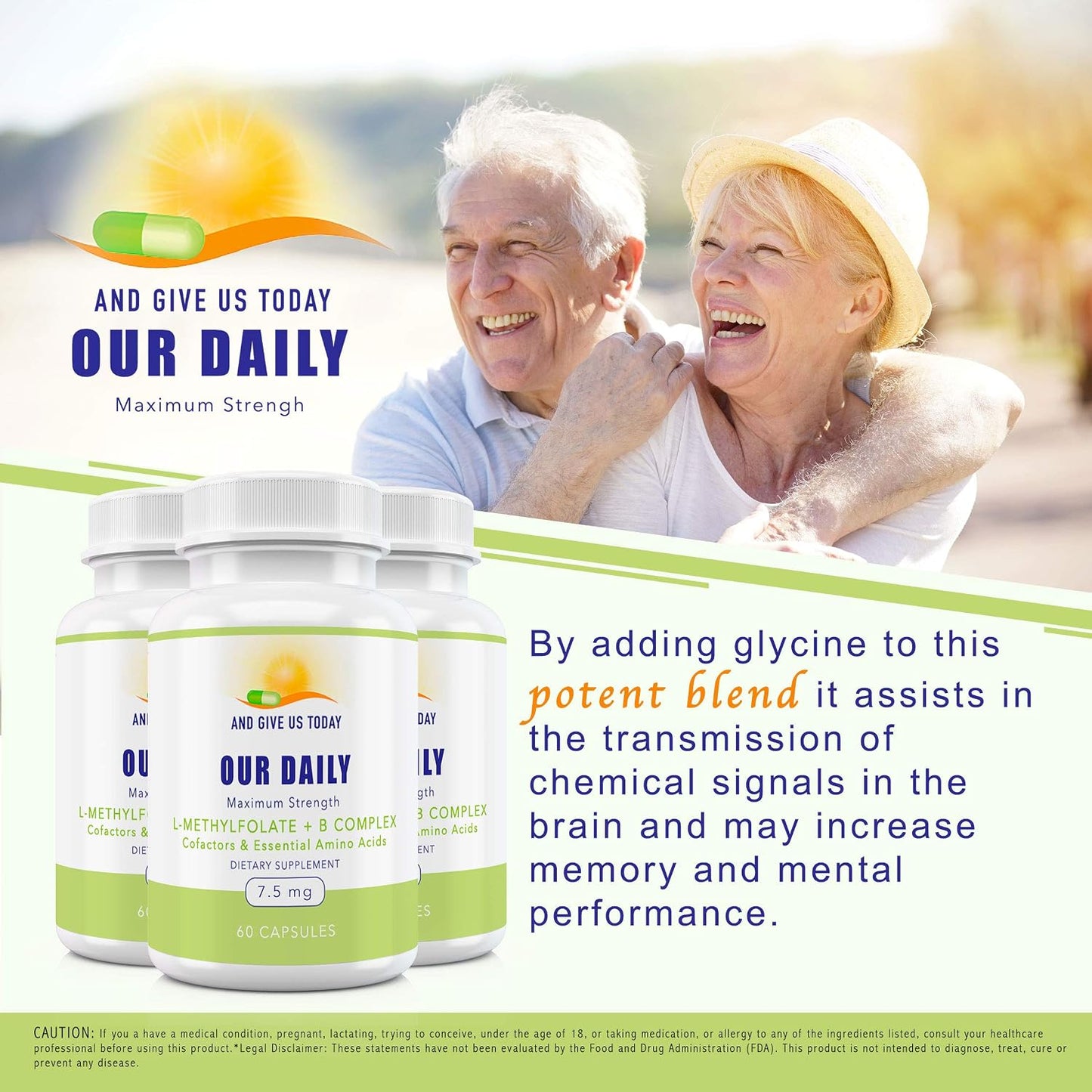 Our Daily Vites L-Methylfolate B Complex - Active Folate, Methylcobalamin, B6, Glycine - 60 Capsules - görsel 3