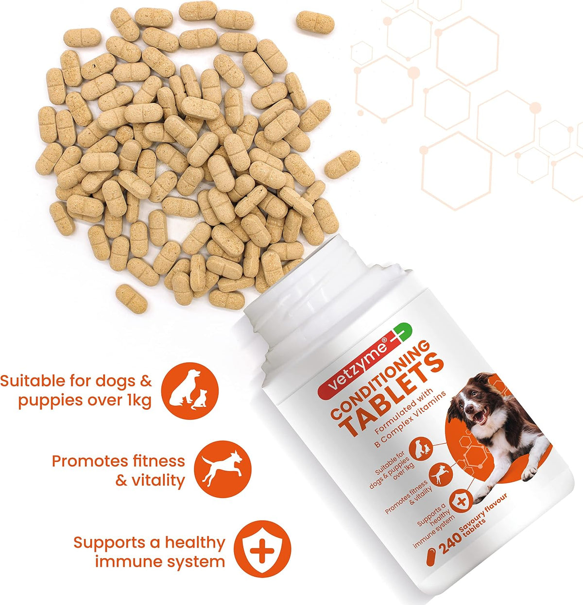 Vetzyme Conditioning Tablets 240 Tablets - görsel 3