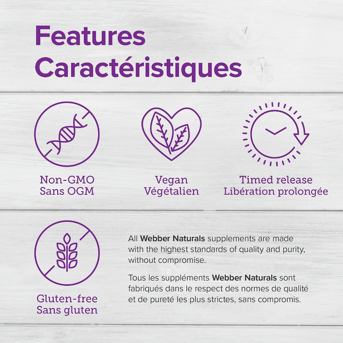 Webber Naturals Vitamin B100 Complex Time Release, 140 Tablets - görsel 3