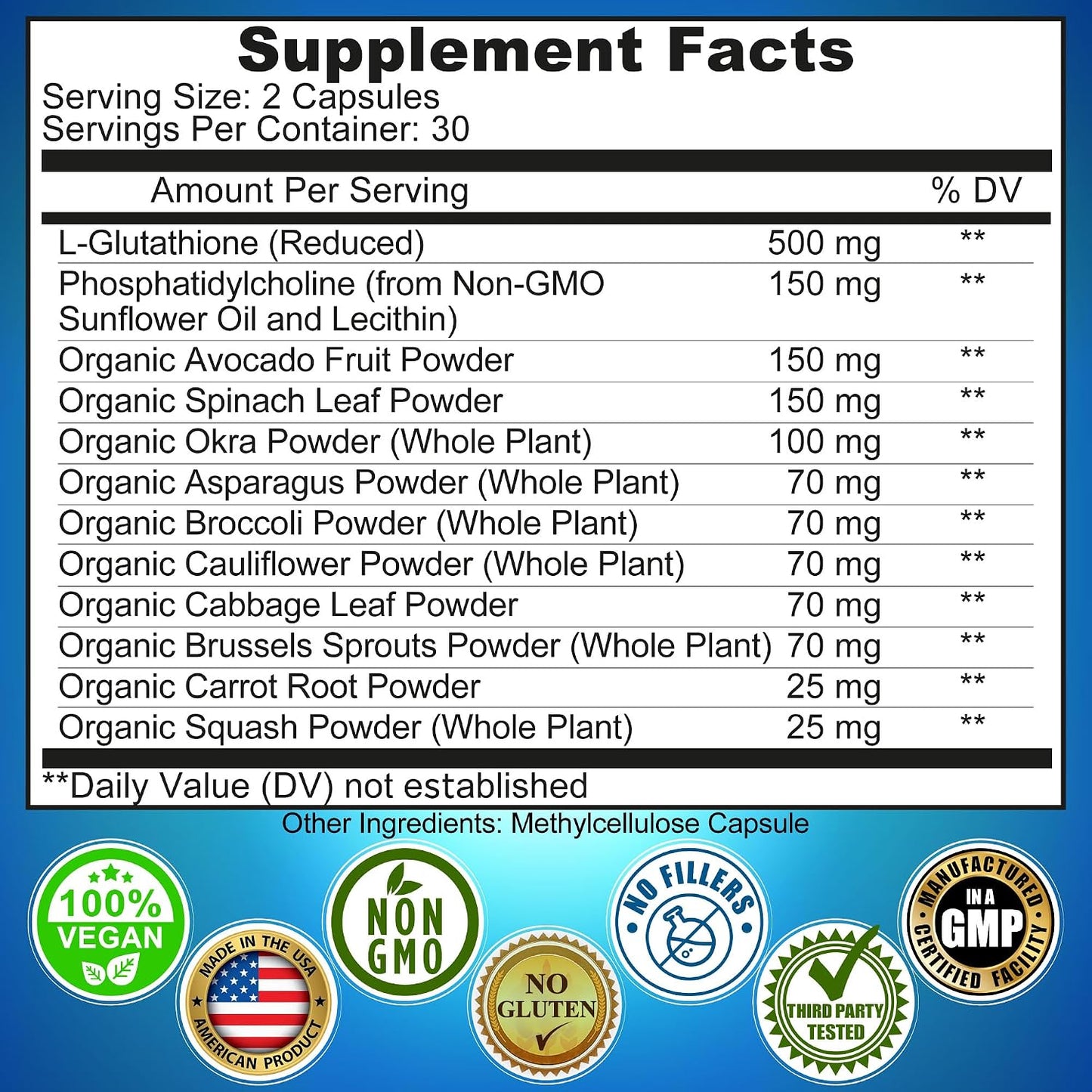 Liposomal Glutathione 500mg - Active Form L-Glutathione (Reduced) – 60 Count - görsel 6