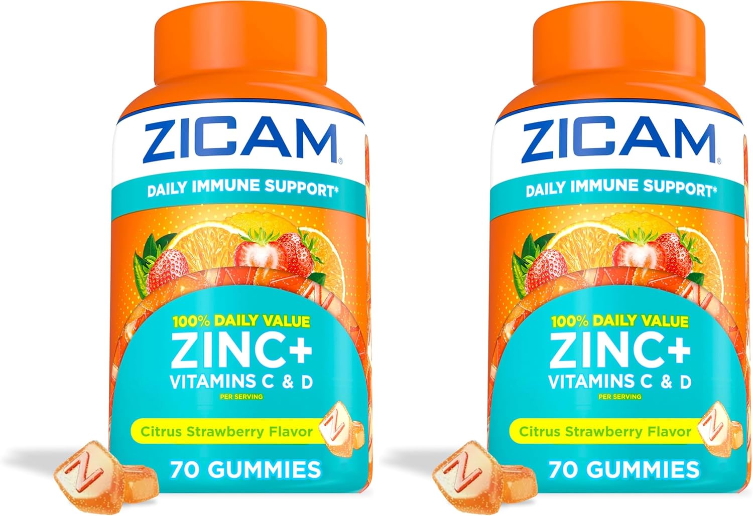 Zicam Daily Immune Support Gummy Food Supplement, Citrus Strawberry, 70 Gummies - görsel 9