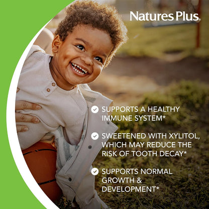 NaturesPlus Animal Parade Gold Children's Multivitamin - Grape Flavour - 120 Chewable Tablets (Pack of 2) - Vegan, Gluten-free