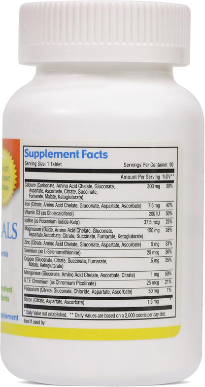 Viva Vitamins Complete Minerals, Standard Strength - Multi-Mineral Supplement with Krebs' Cycle Intermediates - 90 Tablets
