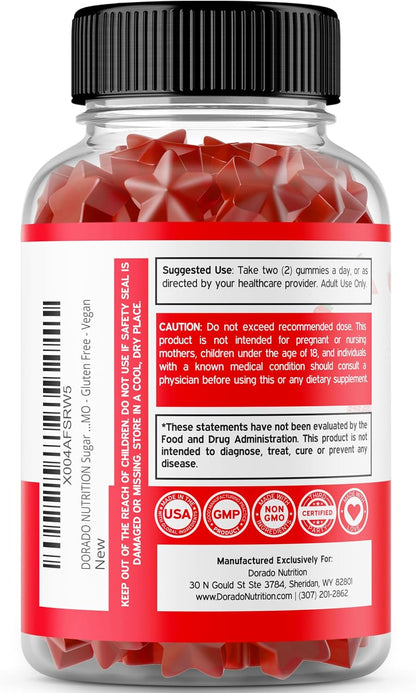 Fruit and Veg Supplement Gummies (120 Count) - Sugar-Free Superfood Blend for Adults