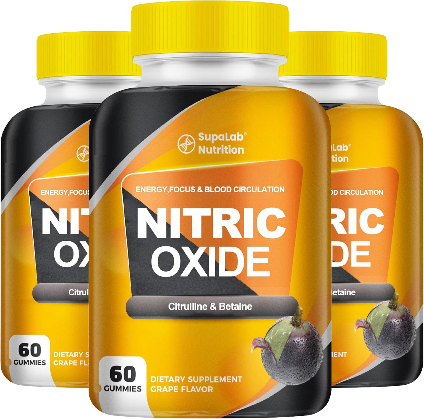 Nitric Oxide Supplements for Men - Citrulline Malate, Beta Alanine, Betaine - 120 Capsules - görsel 3