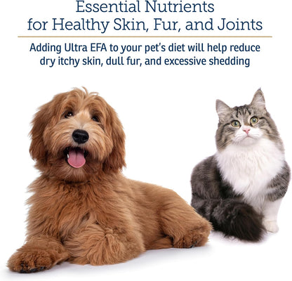 Rx Vitamins Ultra EFA Omega-3 Fish Oil for Dogs & Cats - Promotes Heart, Brain, and Joint Health with Vitamin E, Biotin, and Zinc - Liquid Fish Oil for Itch Relief, Dog Shedding, Coat Health - 8 oz
