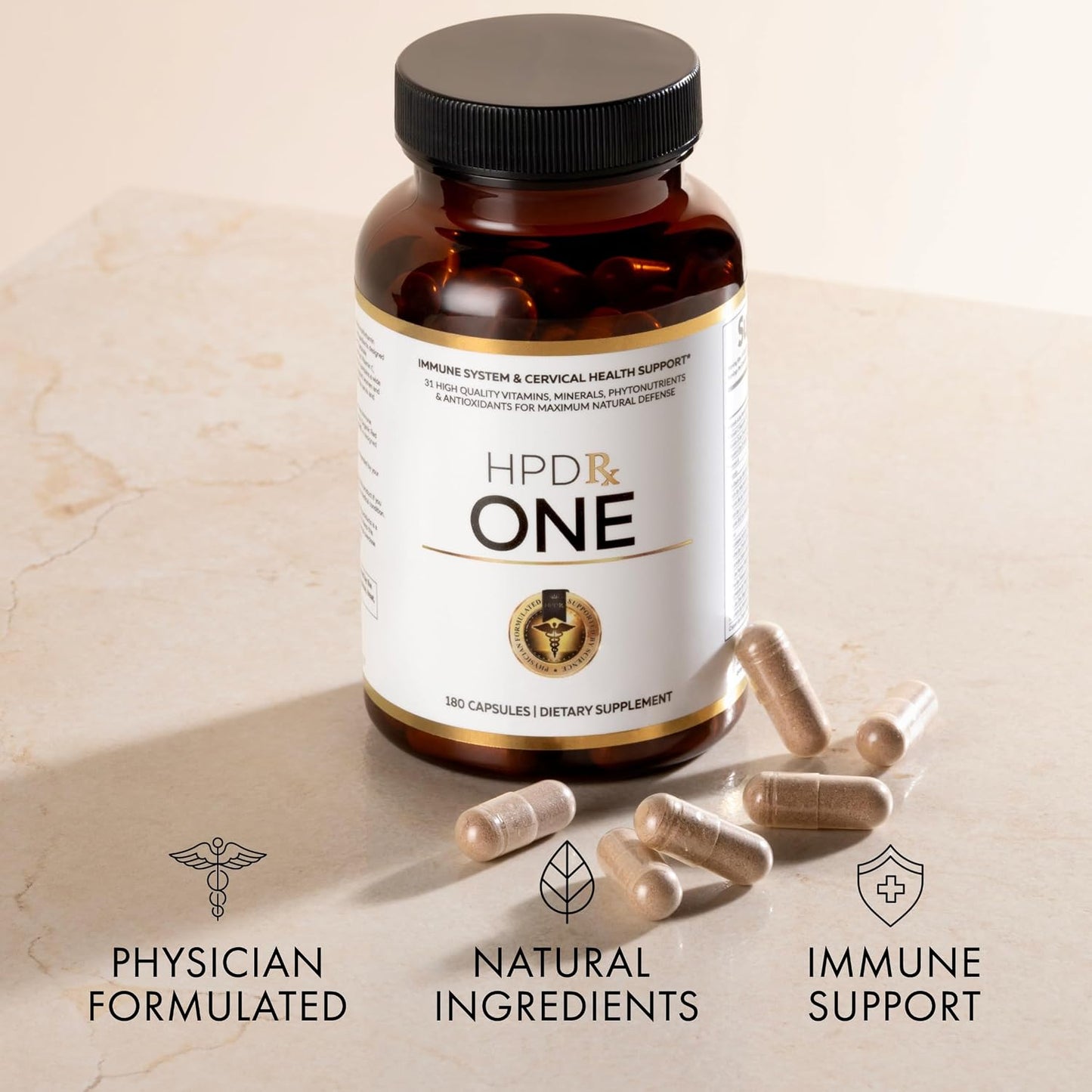 HPD Rx ONE Immunity Boost Multivitamin for Women and Men – 180 Capsules - görsel 9