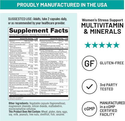 NatureWise Multivitamin for Women with Stress Support – Organic Whole Foods & Natural Minerals