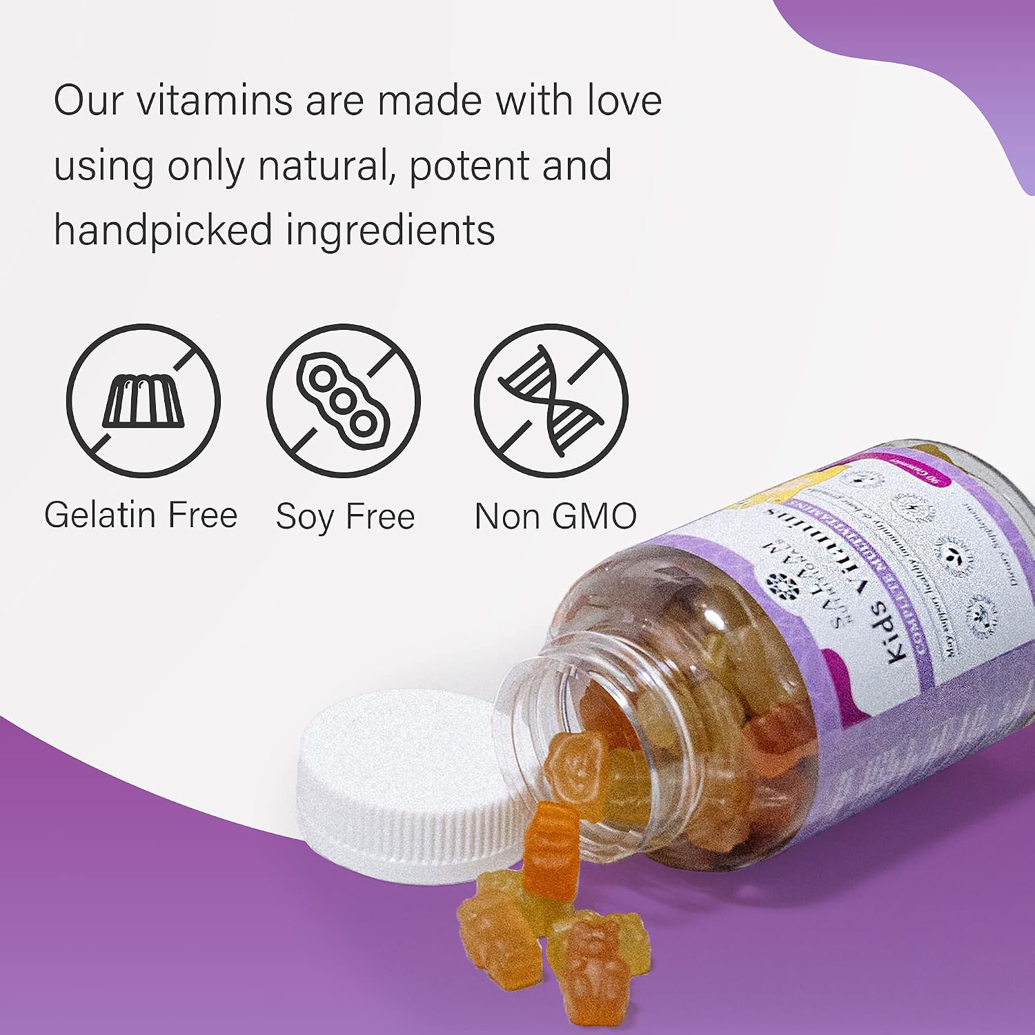 Salaam Nutritionals Kids Multivitamin Gummies | 13 Essential Vitamins & Minerals | 3-Pack (270 Gummies) - görsel 4