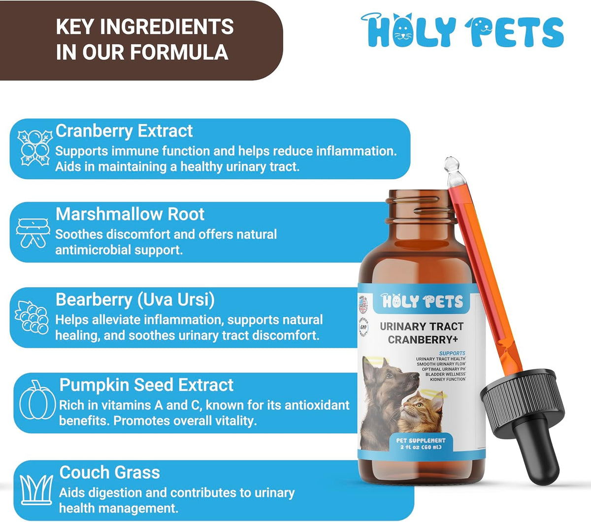 Natural Urinary Tract Support for Cats & Dogs - Bladder & Kidney Health Supplement - görsel 2