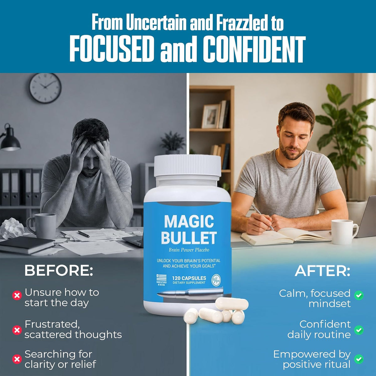Magic Bullet Placebo Capsules – Honest Placebo for Adults - görsel 2