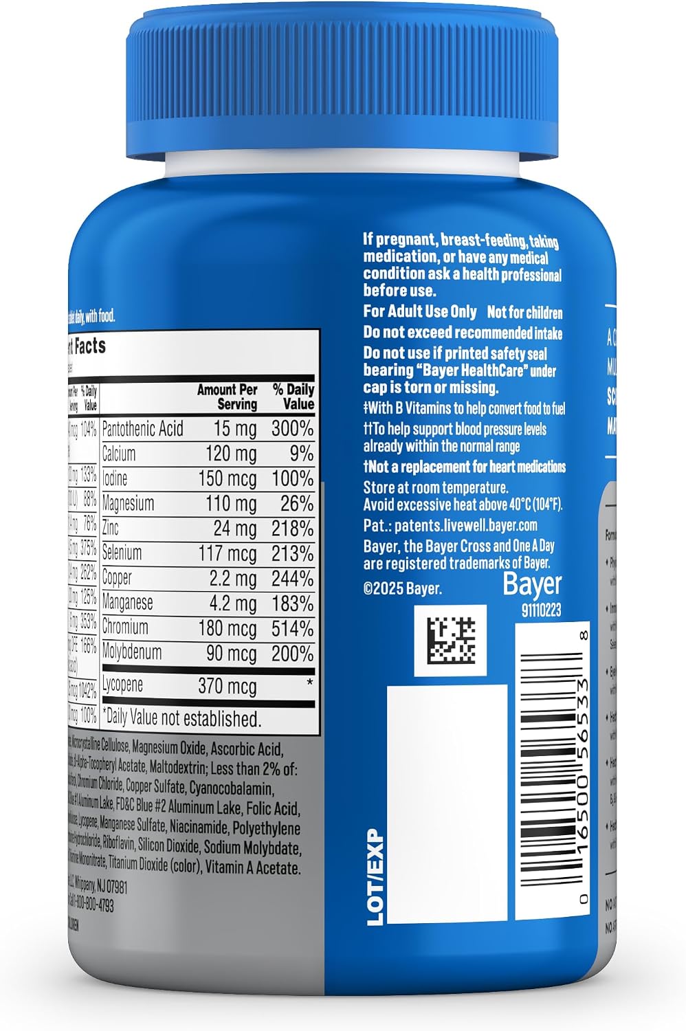 One A Day Men’s 50+ Multivitamin, 100 Tablets - görsel 8