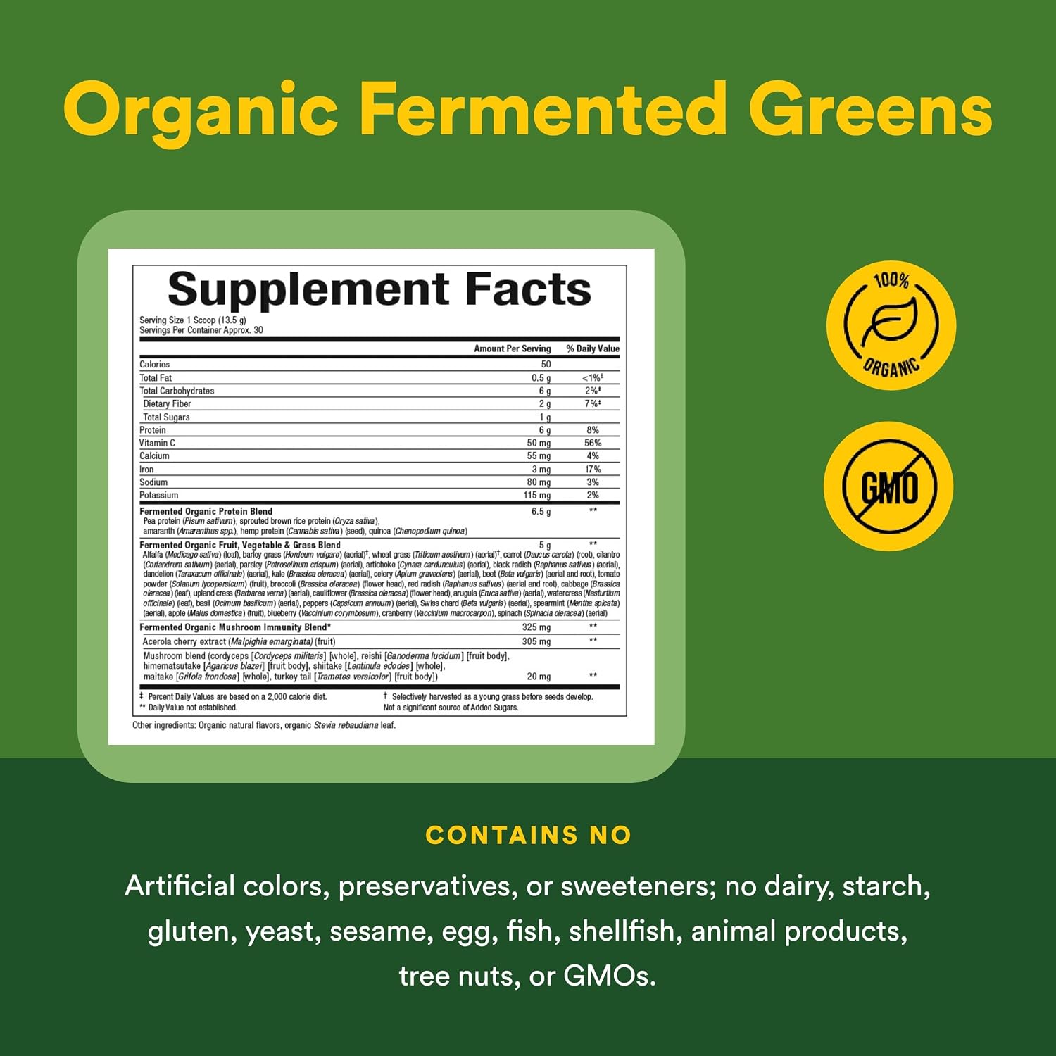 Whole Earth & Sea Organic Fermented Greens, Tropical, 405 g - görsel 4