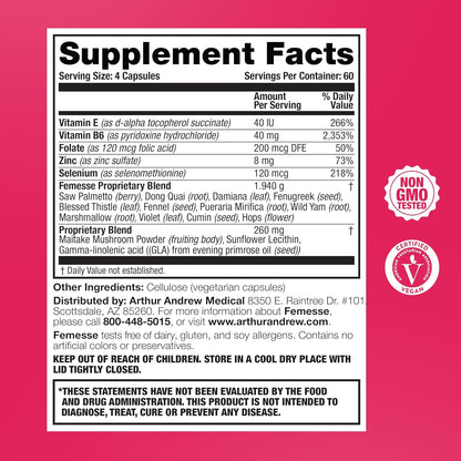 Arthur Andrew Medical Femesse – Breast & – Evening Primrose Oil: Rich in gamma-linolenic acid (GLA), a fatty acid – Image 2