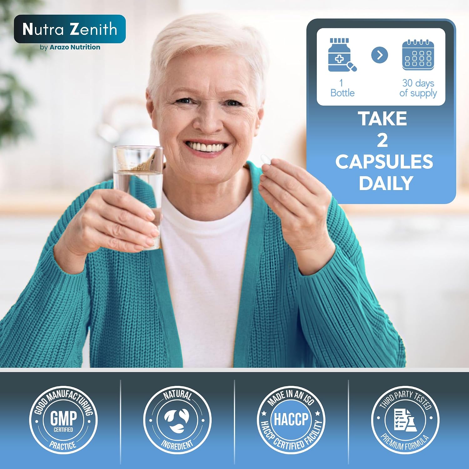 NAD+ Supplement with Nicotinamide Riboside, CoQ10 and Resveratrol – 60 Capsules - görsel 6