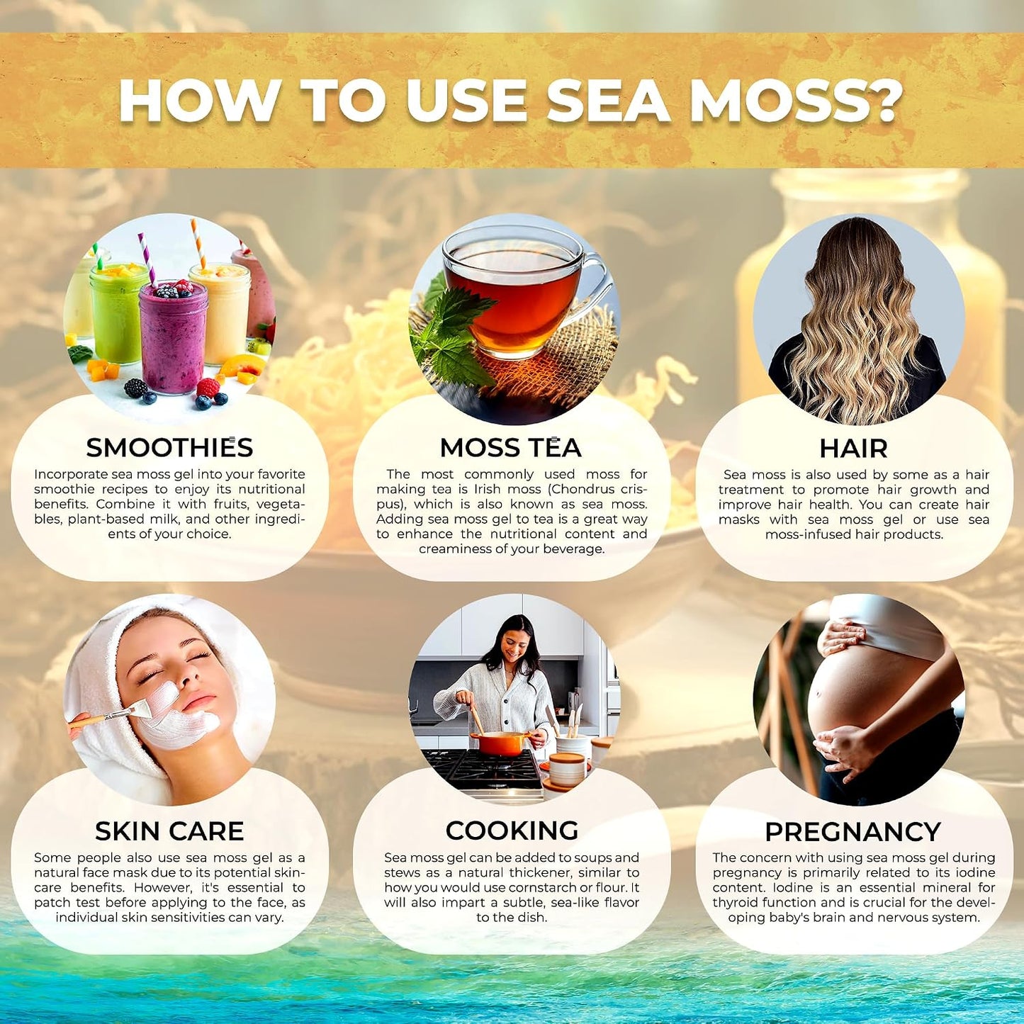 Wellness Labs RX Irish Sea Moss Gel Raw - Wildcrafted Superfood Seamoss Gel - Original Flavour, Vitamin and Mineral-Rich from Pristine Caribbean Waters, Wellness and Digestive Health Support - 10 oz. - görsel 7