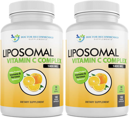 Liposomal Vitamin C 1400mg Per Serving - 180 Vegetable Capsules