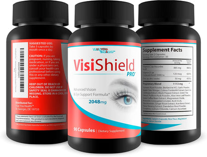 VisiShield Pro - Vision Supplement - Advanced Vision and Eye Support Formula - Promote Macula, Retina, and Ocular Health - Support Clear Vision - Antioxidant Eye Cell Support - Help Reduce Blurred Vision