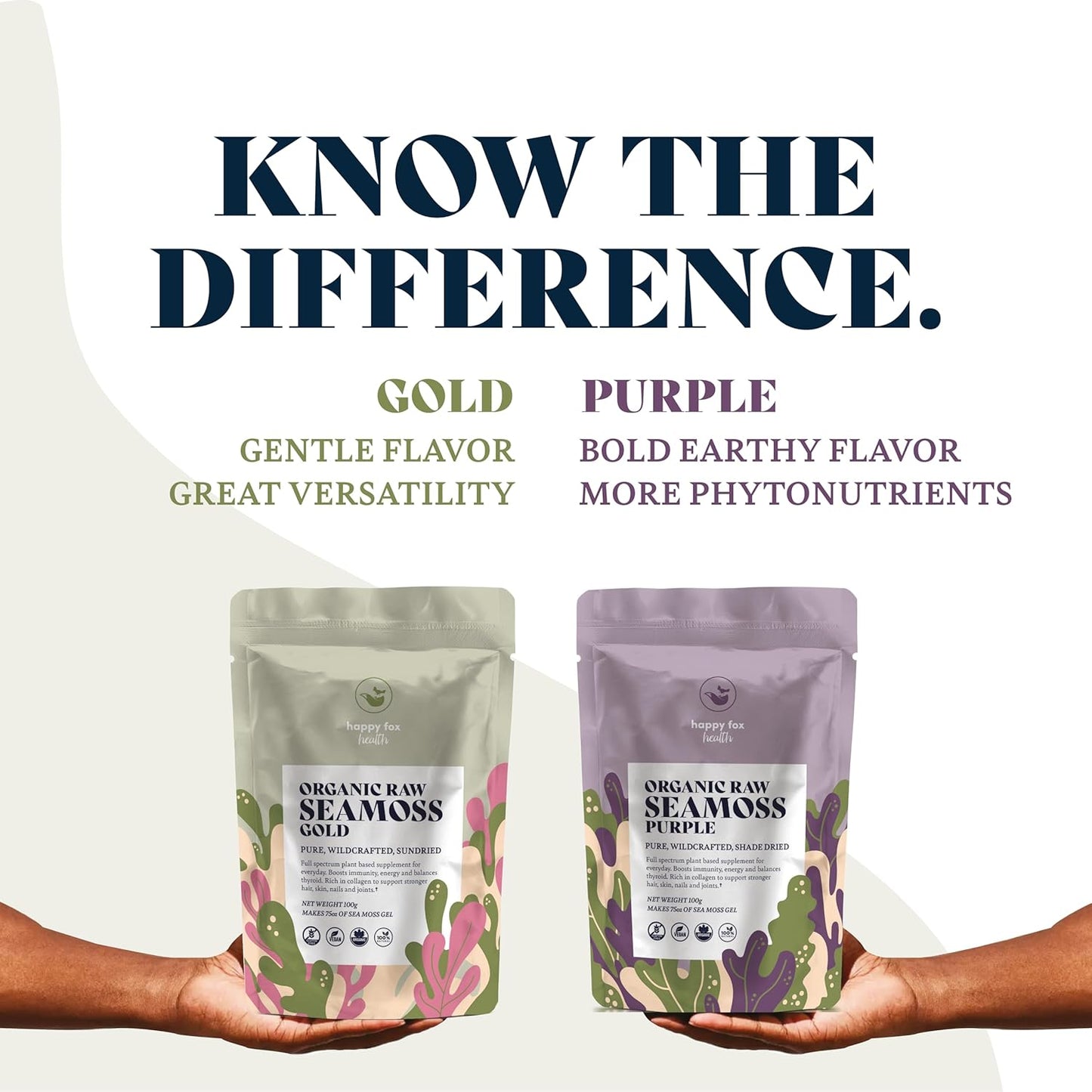 Organic Purple Sea Moss Raw - Makes 2.1 L of Sea Moss Gel, Rich in Phytonutrients & Minerals, Certified Non-GMO, Wildcrafted Superfood - 100 g Bag - görsel 4