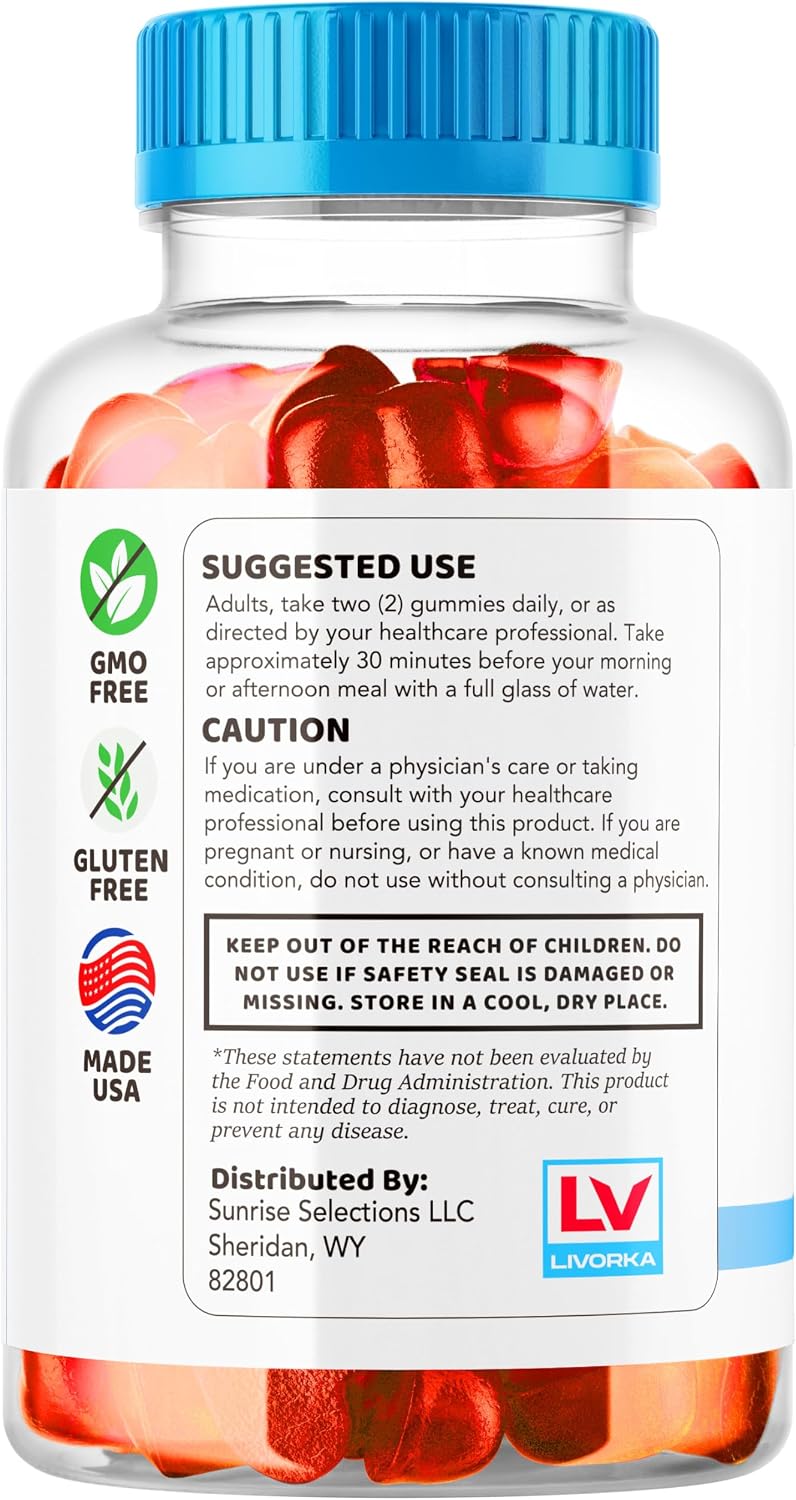 BioZenetics ACV Gummies 1050mg - Apple Cider Vinegar Food Supplement, 60 Gummies - görsel 5