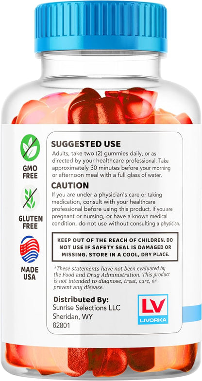 BioZenetics ACV Gummies 1050mg - Apple Cider Vinegar Food Supplement, 60 Gummies