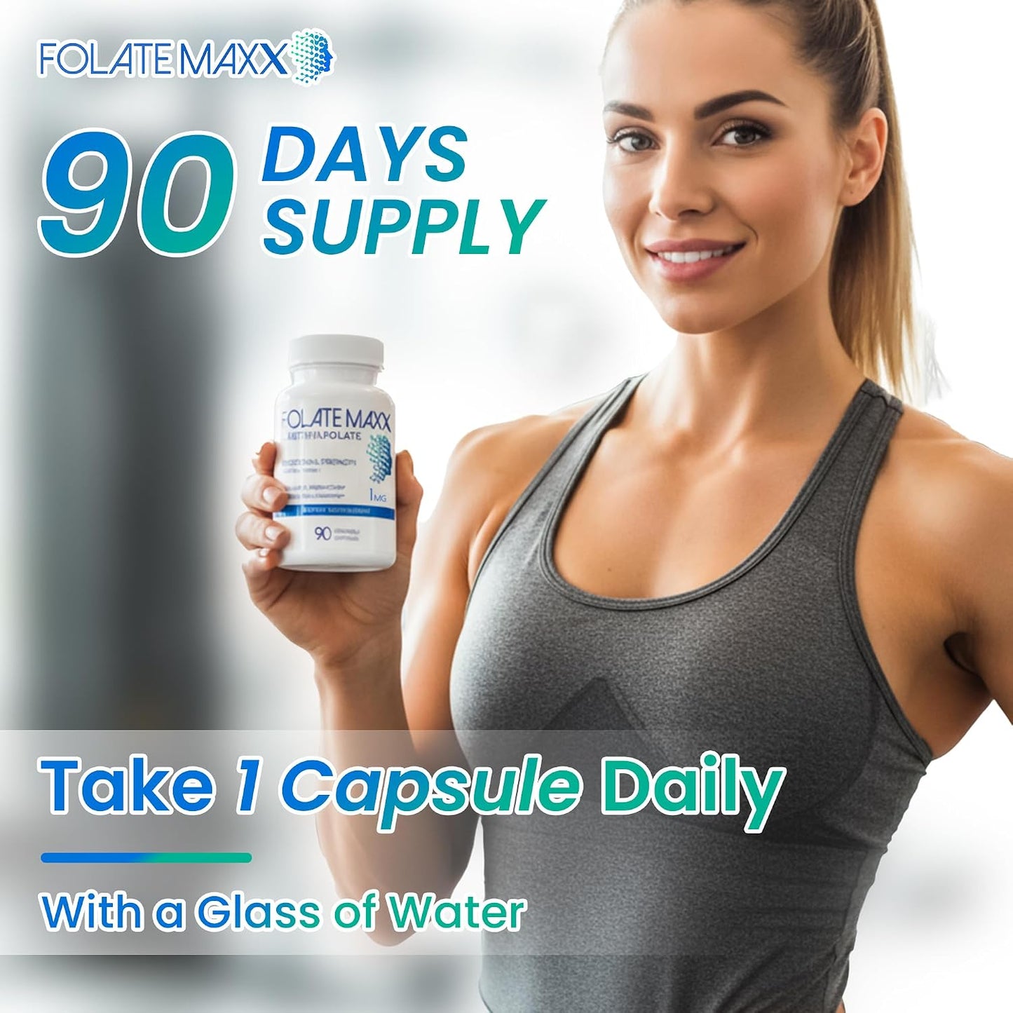 L-Methylfolate Supplement (1mg) - Professional Strength with Optimised Bioactive Methylfolate - 5-MTHF - Non-GMO, Gluten-free, Soya Free - 180 Vegetarian Capsules - görsel 7