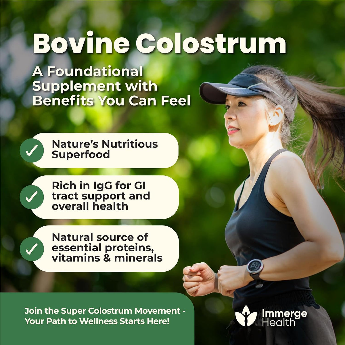Immerge Health Super Colostrum Powder – First Milking, Unflavoured, 60 Servings - görsel 3