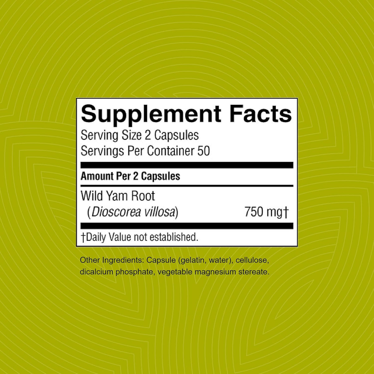 Nature's Sunshine Wild Yam Capsules – Herbal Glandular Support, 100 Capsules - görsel 3