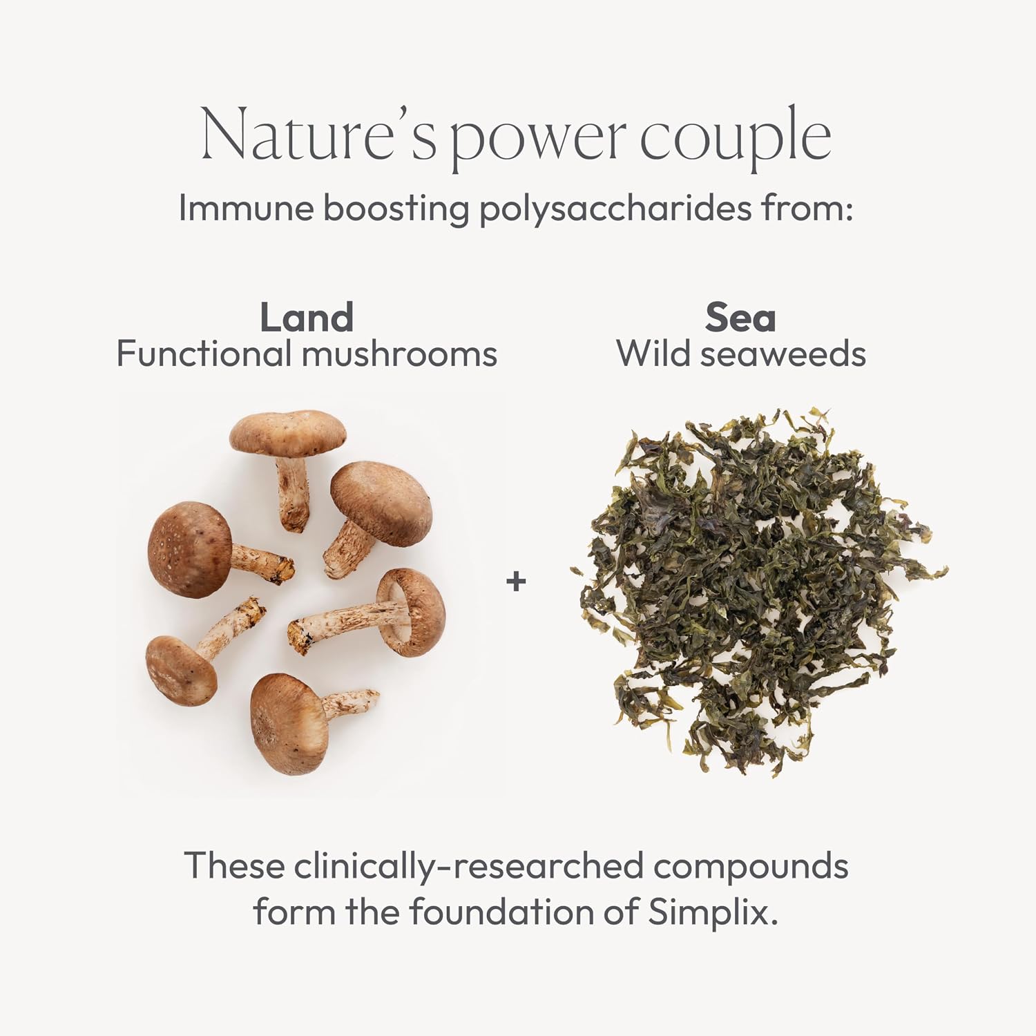Simplix – Natural Immune Support Supplement with Mushroom & Seaweed Polysaccharides, 60 Veggie Capsules - görsel 3