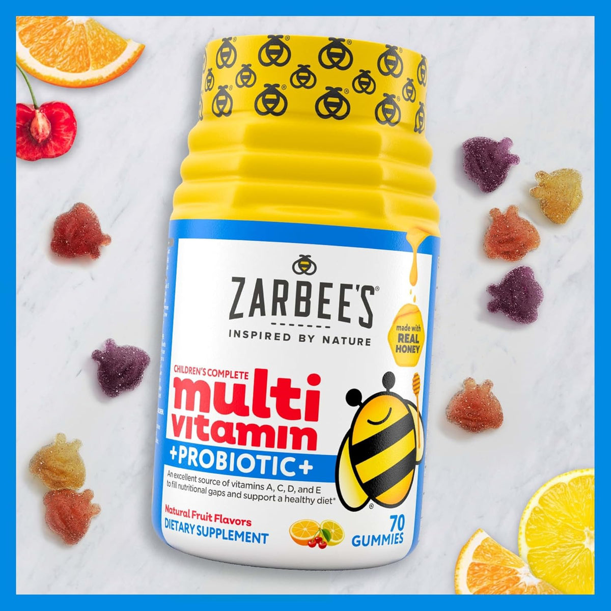 Zarbee's Kid's Complete Multivitamin + Probiotic Gummies – 70 Count - görsel 3