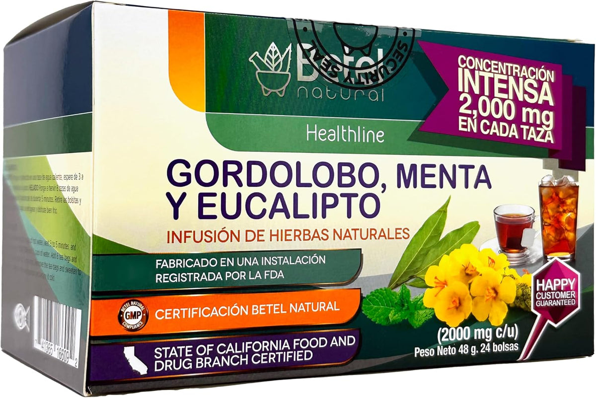 Betel Natural Premium Gordolobo, Mint and Eucalyptus Herbal Tea – 24 Tea Bags - görsel 1