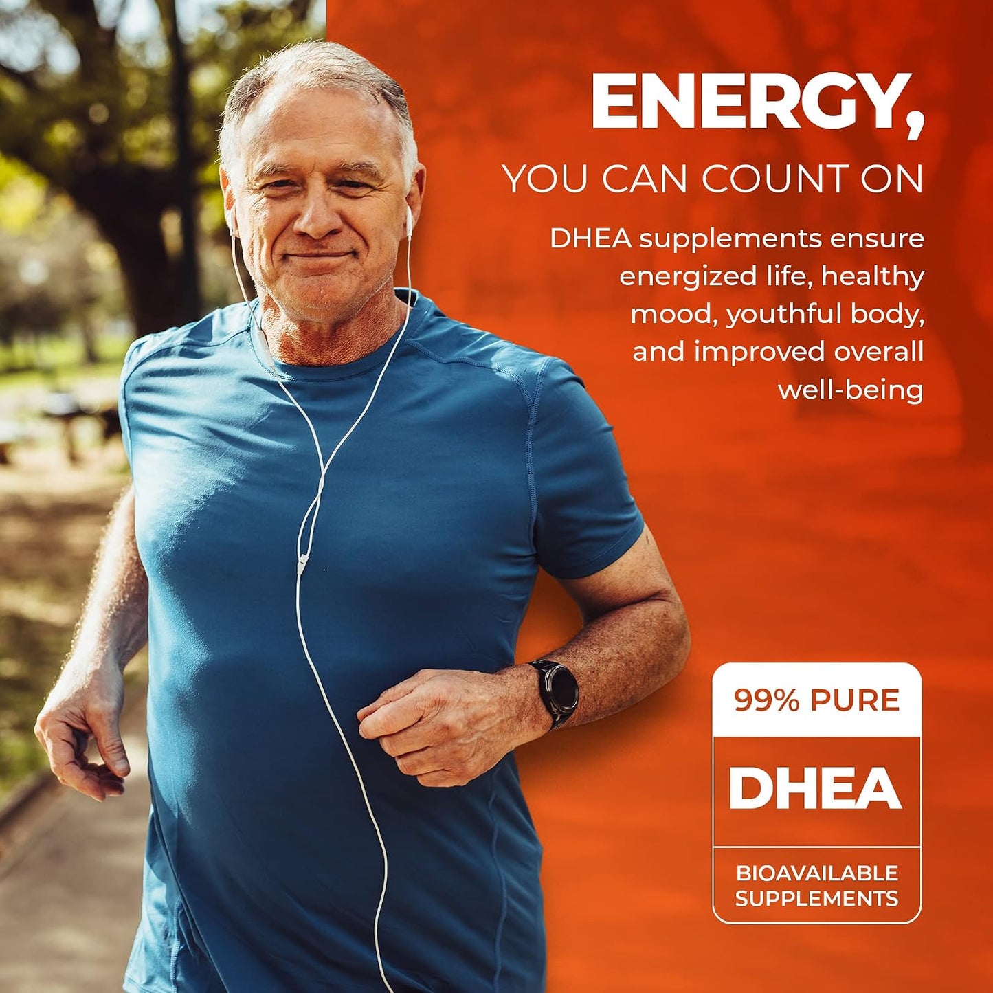 Mt. Angel Vitamins - Pure DHEA 25mg - DHEA Supplement for Men & Women - Support Healthy Ageing, Muscle Integrity, Energy & Hormonal Synthesis - Non-GMO (60 Capsules) - görsel 4