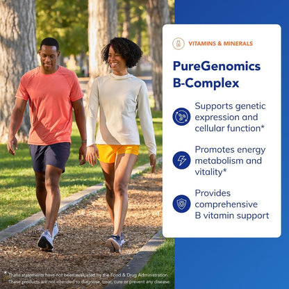 Pure Encapsulations PureGenomics B-Complex - Broad Spectrum B Vitamin Supplement for Genetic Expression, Cellular Function, Hormone Production & Energy Metabolism - 120 Capsules