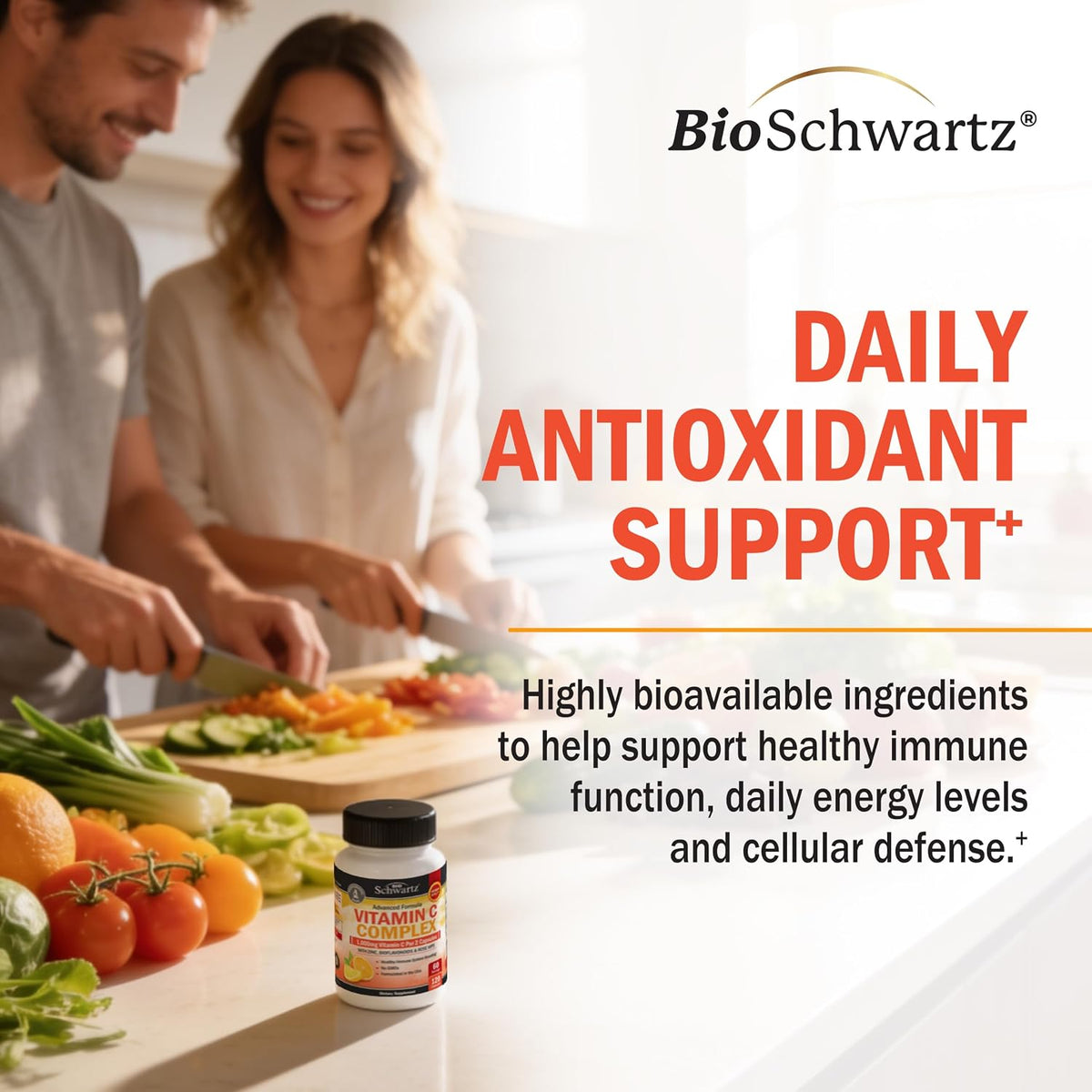 BioSchwartz Vitamin C Complex - 1000mg Capsules with Rose Hips, Zinc & Citrus Bioflavonoids, 120 Capsules - görsel 6