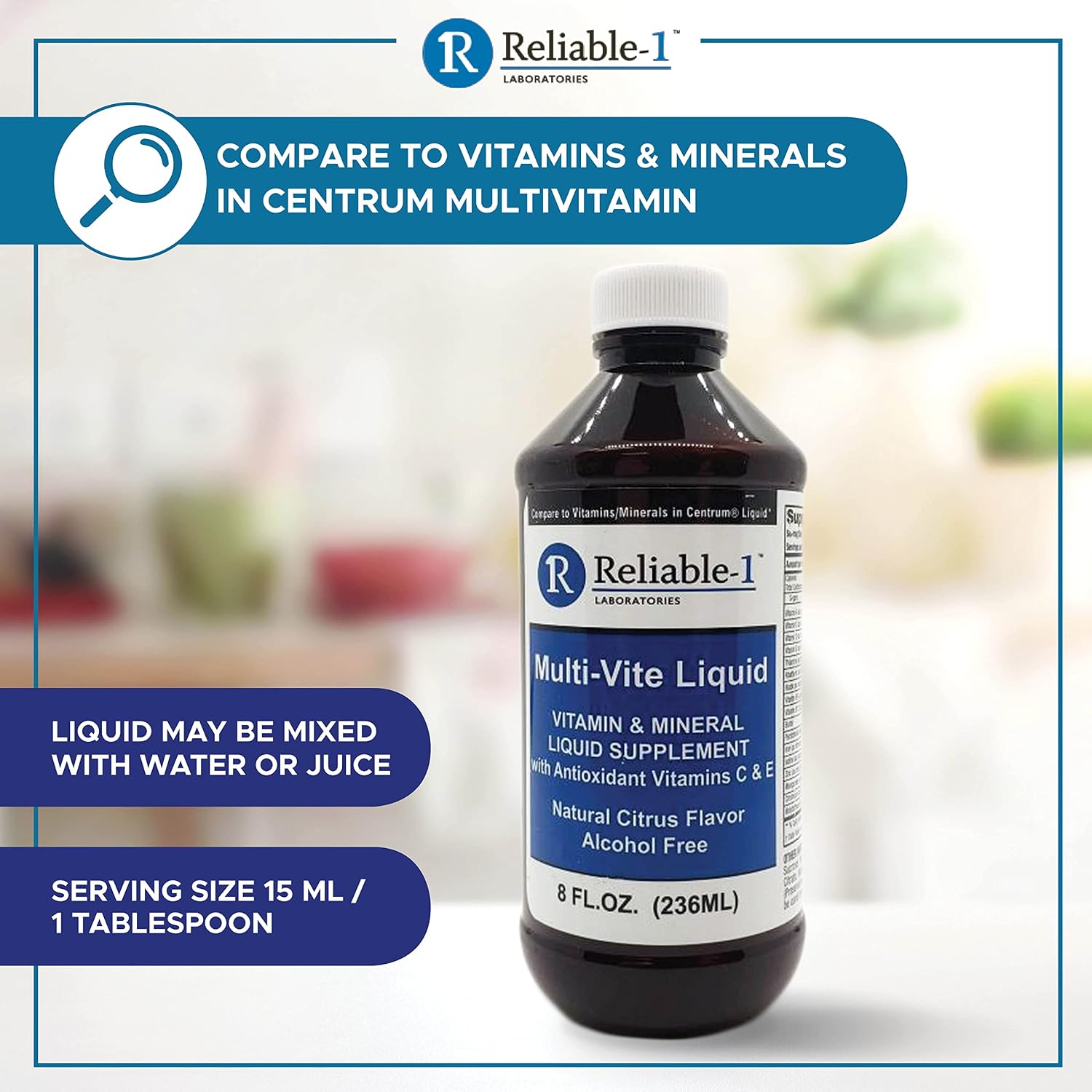 Reliable-1 Laboratories Multi-Vite Liquid Multivitamin for Adults – 237 ml - görsel 8