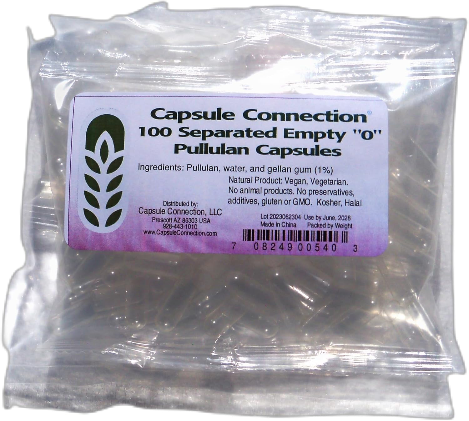 Capsule Connection Separated Empty Pullulan Capsules, Size 0, Vegan and Vegetarian (5000) - görsel 2
