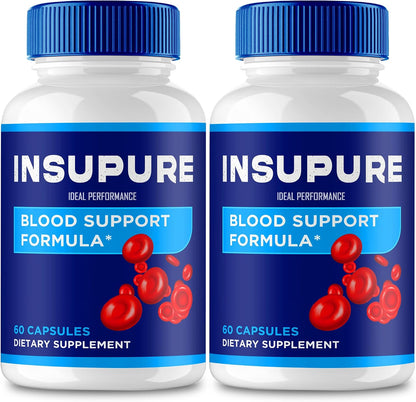 Insupure Capsules - Maximum Strength Natural Supplement (2 Pack)