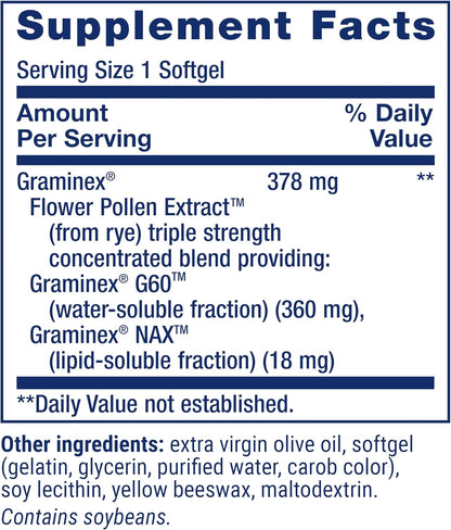 Life Extension Triple Strength ProstaPollen, Prostate Health, Flower Pollen Extract, Gluten-free, 30 Softgels
