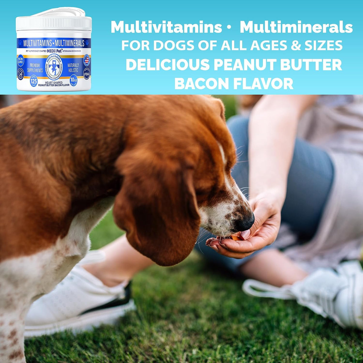 MEDii Pet Dog Multivitamin + 74 Organic Minerals - Overall Health Builder, 125 Chews - görsel 5