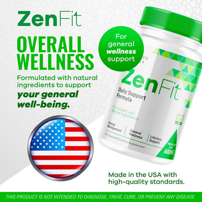 (2 Pack) Zenfit Capsules, Zenfit Supplement, Zenfit Capsules, Zenfit Natural Supplements, ZenFit, Zenfit Advanced Formula, 60 Capsules for 2 Months