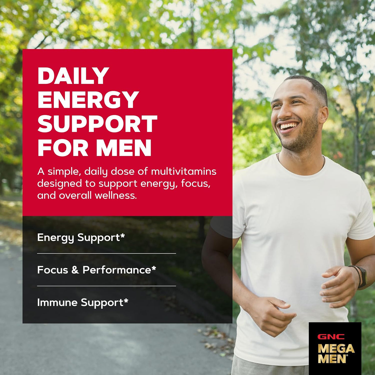 GNC Mega Men Energy & Metabolism Multivitamin for Men – 180 Tablets - görsel 2
