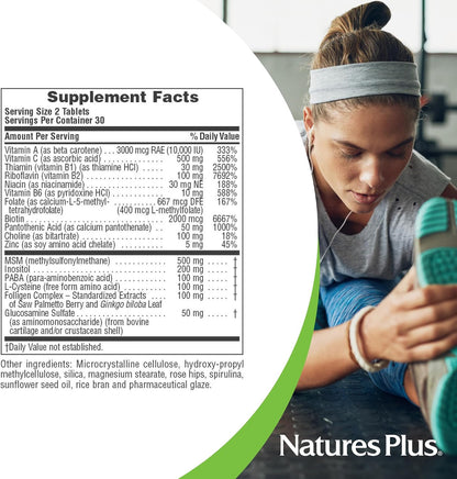 Nature's Plus Ultra Hair Plus - 60 Sustained Release Tablets - Nutritional Support for Healthy Hair Structure - Gluten Free