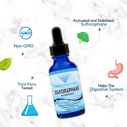 Absonutrix Activated and Stabilised Sulforaphane, 20 mg, 200 Servings, Liquid Drops