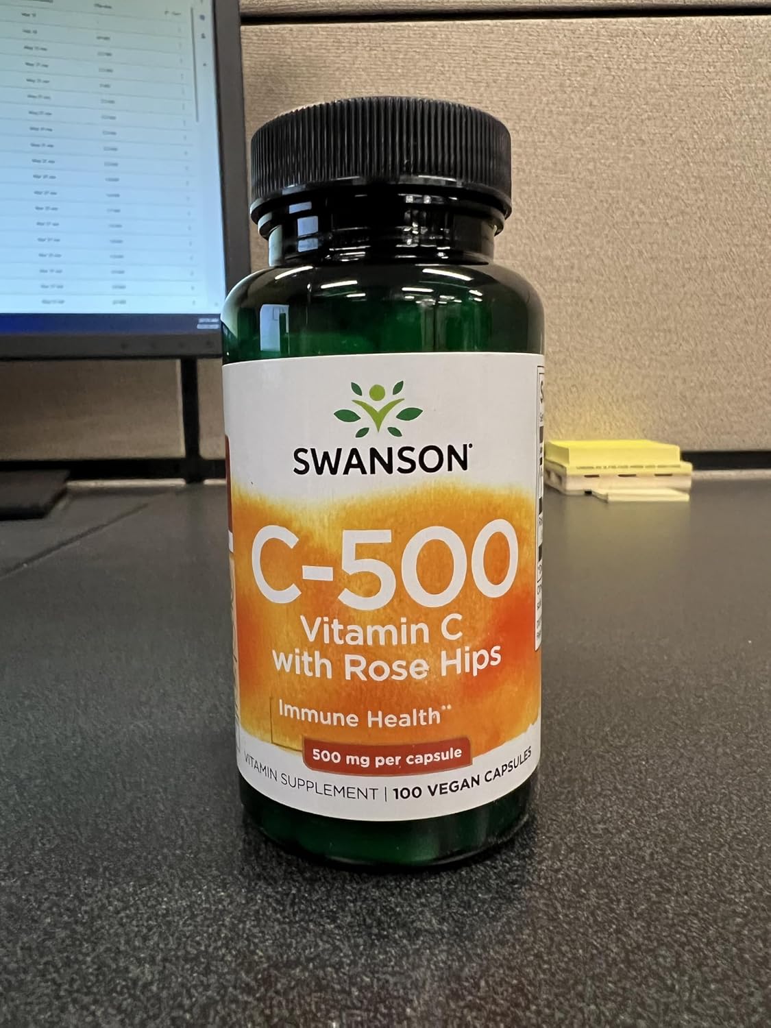 Swanson Vitamin C with Rose Hips, 500 mg, 100 Capsules - görsel 6